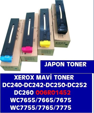xerox dc240 toner,xerox dc240 toner mavi,006R01452